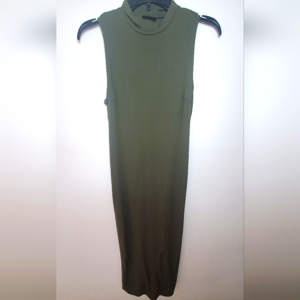 WHO WHAT WEAR - BODYCON MIDI DRESS - STRETCH COTTON - SIZE S
